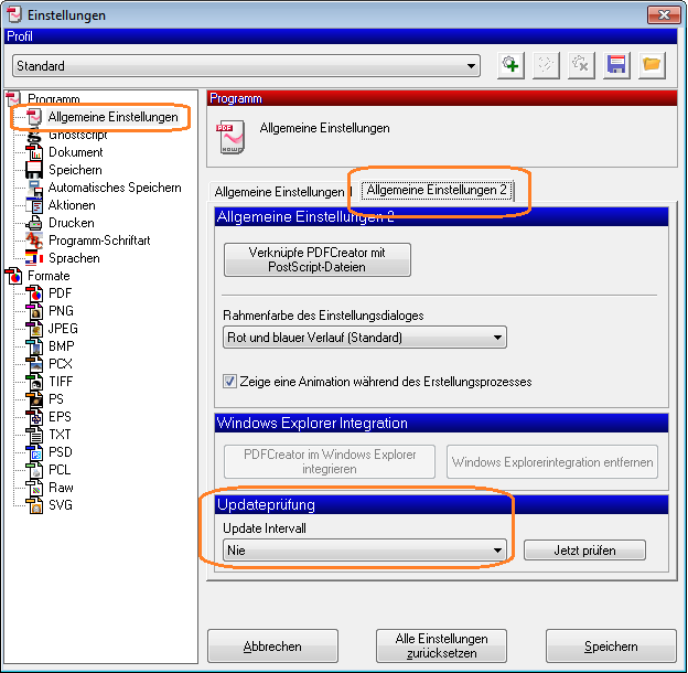 PDF Creator Einstellungen AutoUpdate Aus.png