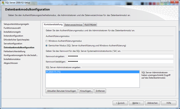 TPS Install SQL Server 7 Datenbankkonfiguration.png